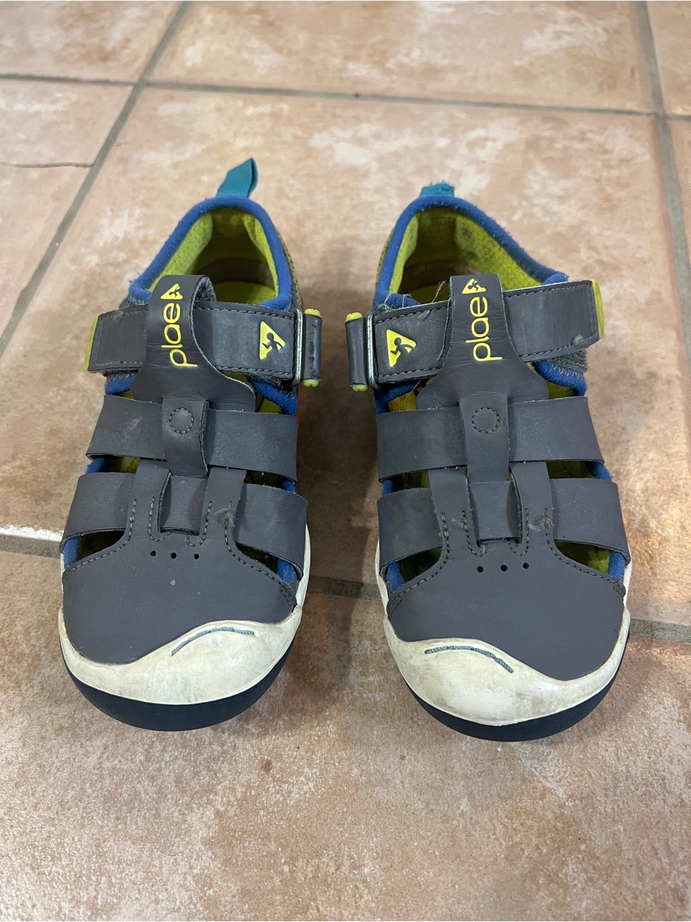 PLAE Sam 2.0 Steel Gray Kids Youth Size 12 Casual Shoes Sandals